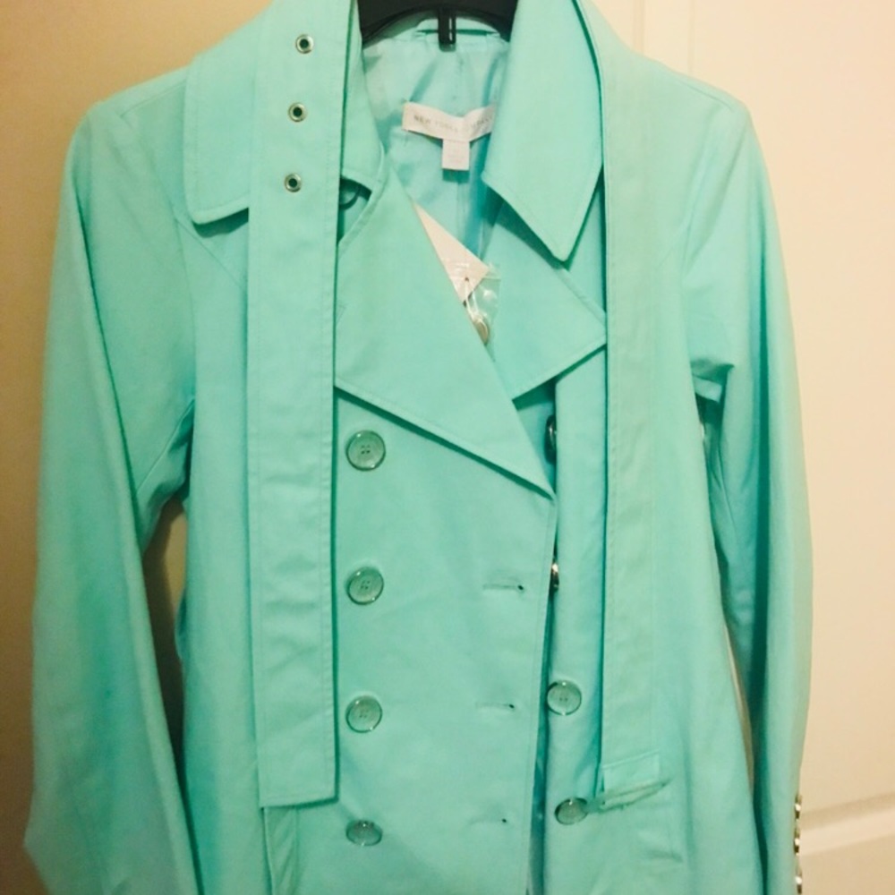 Minty Trench Coat NWT - Picture 3 of 8